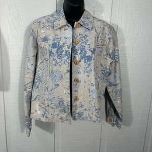 Marisol Vintage 1990s Blue and Tan  Denim Jacket Size Medium EUC